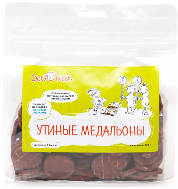 Лакомство Dog Fest Утиные медальоны, Дог Фест