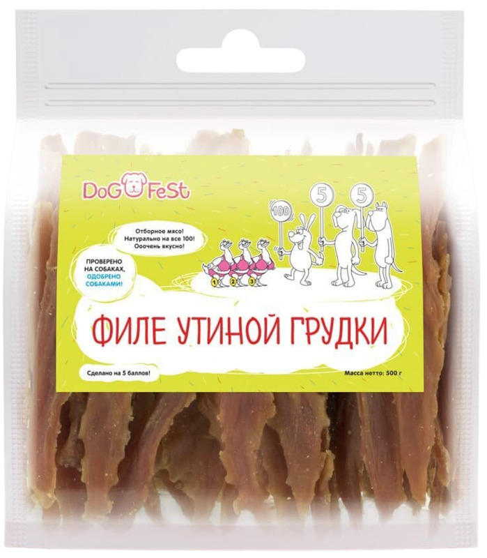 Лакомство Dog Fest Филе утиной грудки, Дог Фест