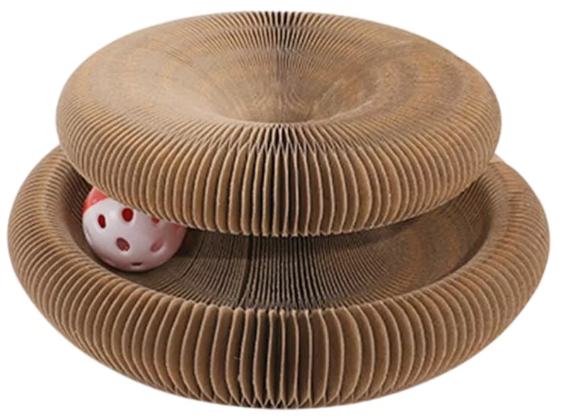 Интерактивная когтеточка-трек, с кошачьей мятой