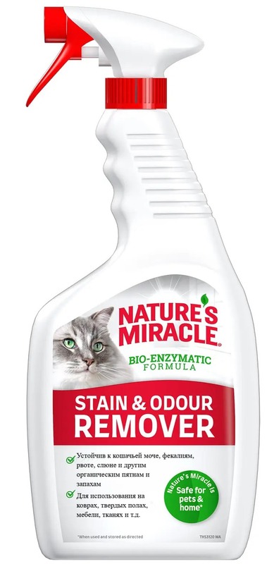 Спрей уничтожитель пятен и запахов Nature's Miracle для кошек универсальный, Нейчерс Миракл
