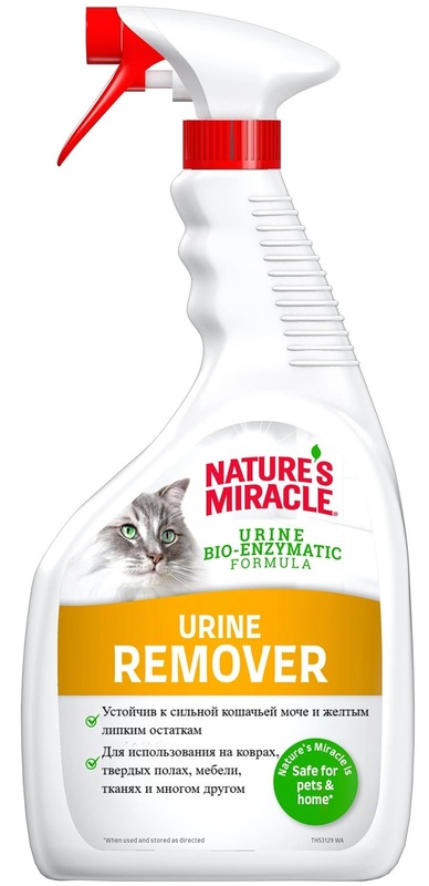 Спрей уничтожитель пятен и запахов Nature's Miracle от мочи кошек, Нейчерс Миракл