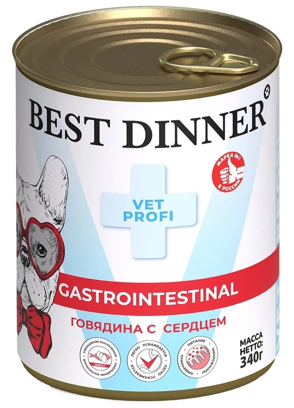 Консервы Best Dinner Vet Profi  Говядина и сердце при чувствительном пищеварении, Бест Динер