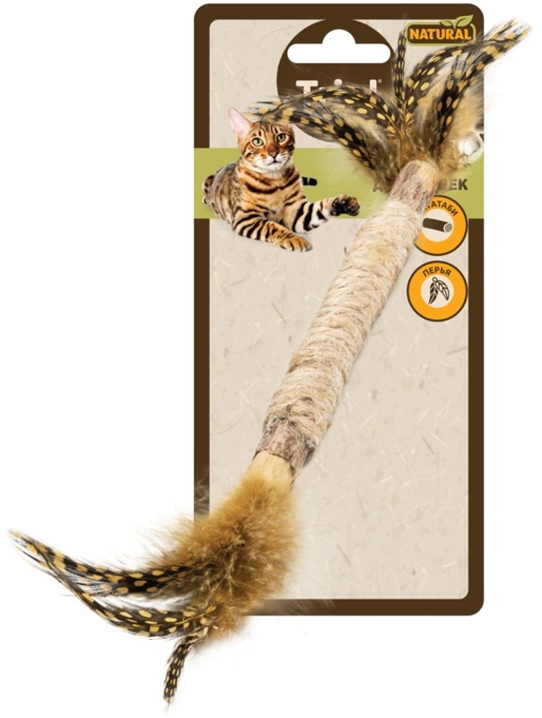 Игрушка Triol Natural из мататаби Палочка с перьями, Триол