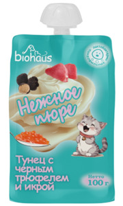 Biohaus Нежное пюре Тунец с черным трюфелем и икрой, Биохаус