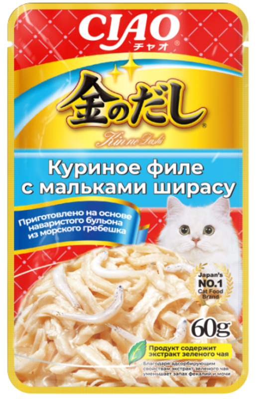 Inaba Ciao Kinnodashi куриное филе с мальками ширасу, Инаба Чао Киннодаши