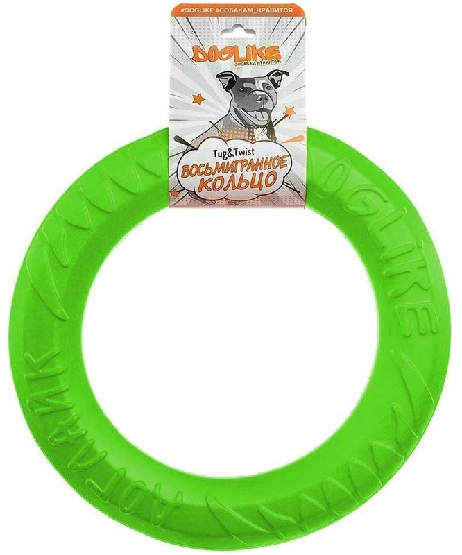 Игрушка Доглайк Кольцо 8-ми гранное, зеленое, Doglike