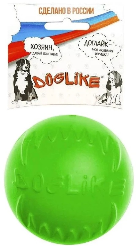 Игрушка Мяч Доглайк для дрессировки, зеленый, Doglike 