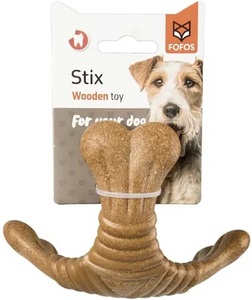 Игрушка Fofos Stix для чистки зубов собак треугольная деревянная кость, Фофос