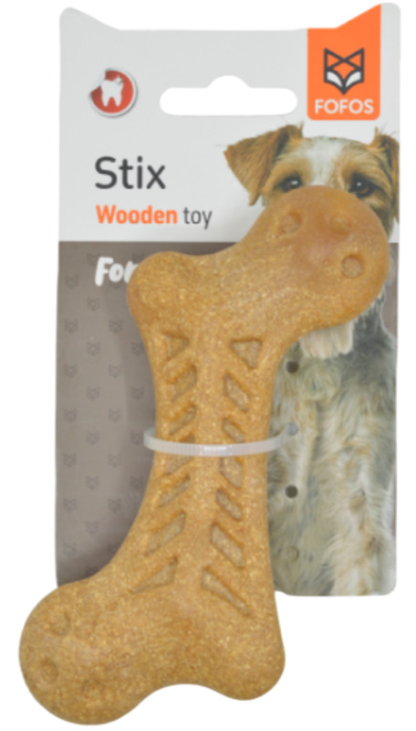 Игрушка Fofos Дереянная кость для чистки зубов, Фофос