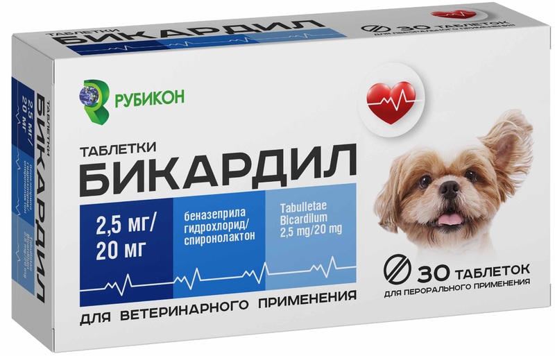Бикардил для лечения сердечной недостаточности у собак