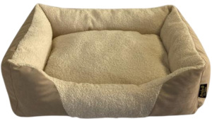 Лежанка Прайд Снегурочка из овчины с замшей бежевая, Pride 