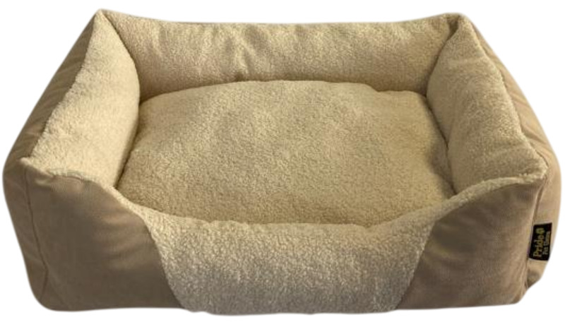 Лежанка Прайд Снегурочка из овчины с замшей бежевая, Pride 