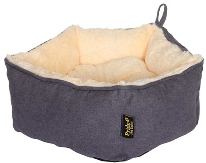 Лежанка Прайд Мех Зимняя Звездочка серая, Pride 