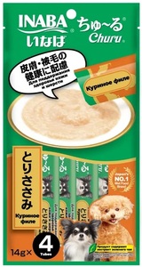 Инаба Чао пюре для собак Churu Куриное филе для поддержания здоровья кожи и шерсти, Inaba Ciao