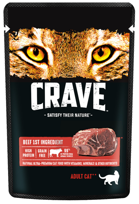 Пауч CRAVE для кошек Гоядина в желе, КРЕЙВ