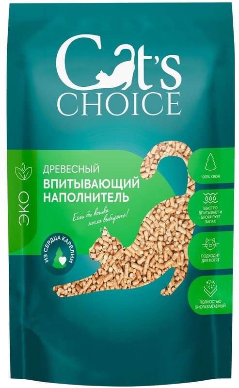Наполнитель Кэтс Чойс древесный, Cat's choice
