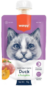 Лакомство Ванпи для кошек Мясной мусс из утки и тыквы, Wanpy Cat