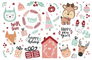 Коврик Триол под миску Праздник NEW YEAR, Triol