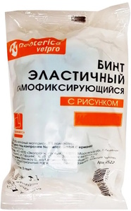 Бинт Ветпро бандаж самофиксирующийся с рисунком, Vetpro
