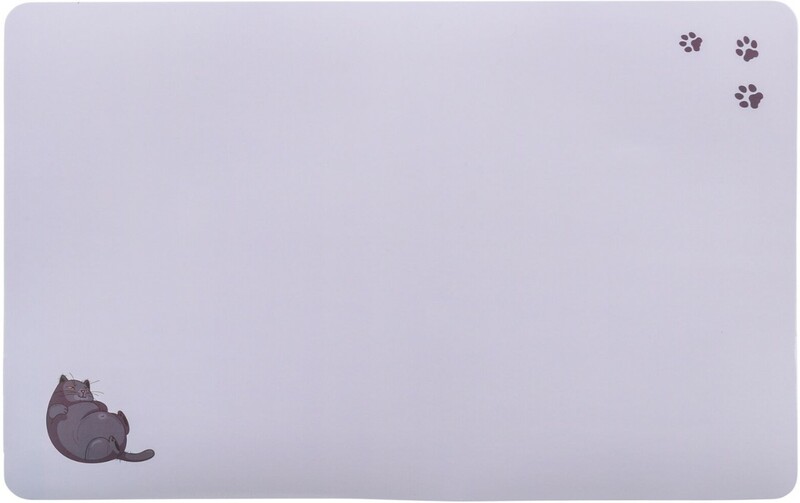 Коврик Трикси под миску Толстый кот/лапки, Trixie