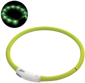 Ошейник светодиодный Триол Шнурок салатовый Night City M, Triol