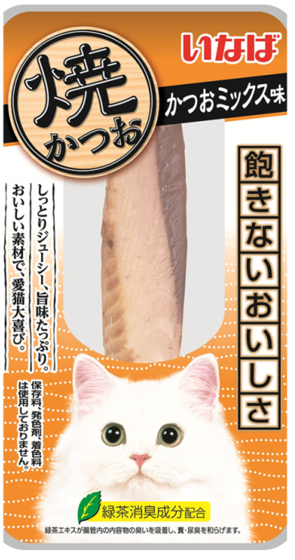 Лакомство Инаба Яки для кошек филе тунца со вкусом кацуобуси, Inaba Yaki