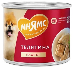 Мнямс паштет с телятиной для собак всех пород «Фитнес»
