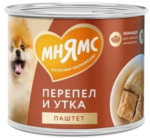 Мнямс паштет из утки и перепела для собак «Сильный иммунитет»
