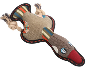 Игрушка Триол для собак мягкая Утка с веревкой, Triol