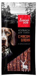 Колбаса ТитБит Дикий Зов с мясом оленя и брусникой для собак, TitBit