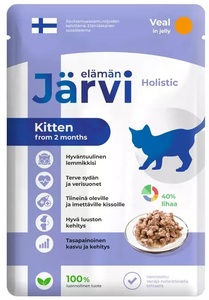 Пауч Ярви для котят и беременных кошек кусочки в желе Телятина, Jarvi
