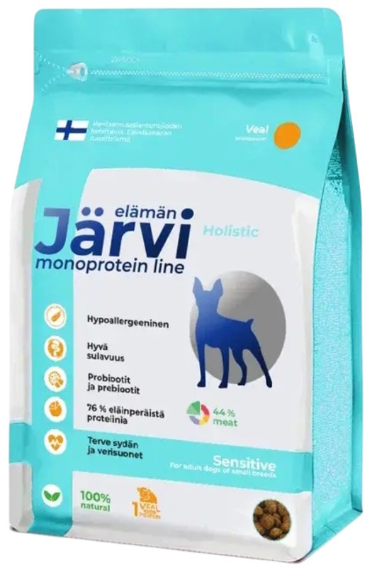 Корм Ярви монопротеиновый для собак средних и крупных пород с чувствительным пищеварением Телятина, Jarvi