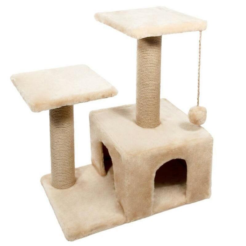 Игровой комплекс Гамма для кошек двухуровневый однотонный, Gamma