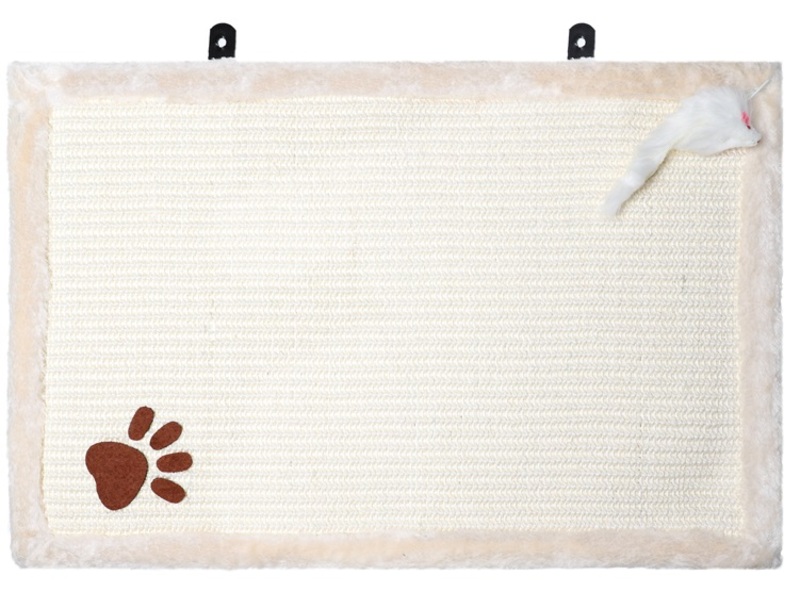 Коврик-когтеточка Триол  из сизаля с мышкой "Лапка", Triol