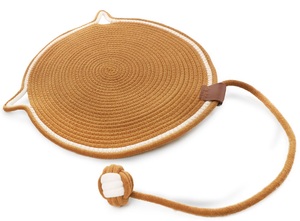 Когтеточка-коврик Триол из хлопкового шнура с шариком "Ушки", Triol