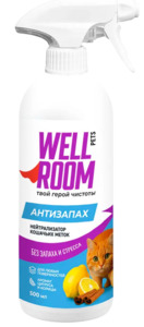 Нейтрализатор запаха Велрум против меток для кошек, корица и цитрус, Wellroom