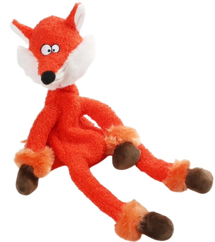 Игрушка ГиГви Plush Friendz для собак Лисица с верёвкой и пищалкой, GiGwi