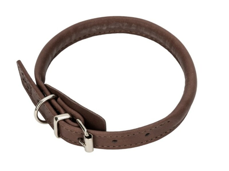 Ошейник ZooOne из натуральной кожи круглый 23-32 см, ЗооВан