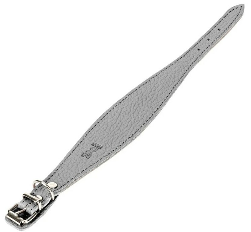 Ошейник-селёдка ZooOne из натуральной кожи 2-х слойный 31,5-37 см, ЗооВан