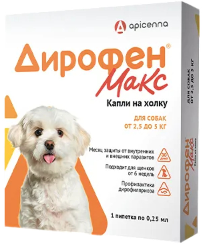 Дирофен Макс Апиценна пипетка для собак, Apicenna