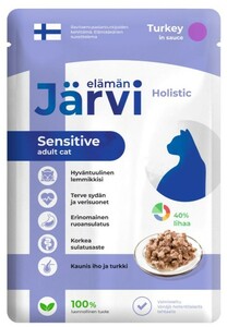 Пауч Jarvi для кошек с чувствительным пищеварением кусочки в соусе Индейка, Ярви