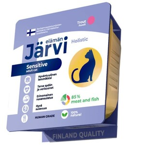 Мясной паштет с форелью Jarvi для кошек с чувствительным пищеварением, Ярви
