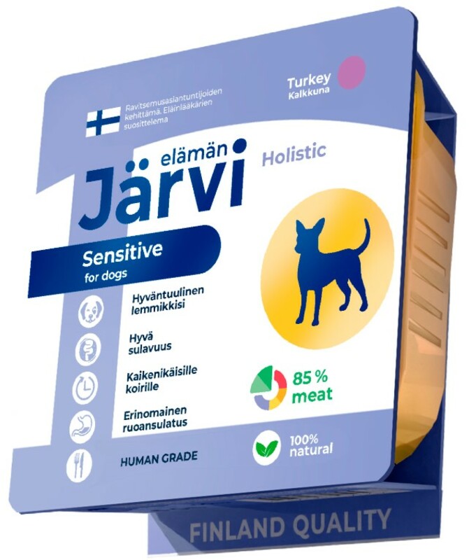 Мясной паштет Jarvi для собак с чувствительным пищеварением Индейка, Ярви
