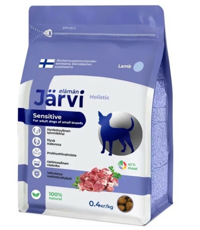 Корм Jarvi для собак мелких пород с чувствительным пищеварением Ягненок, Ярви