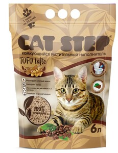 Наполнитель Cat Step Tofu Latte растительный комкующийся, Кэт Степ
