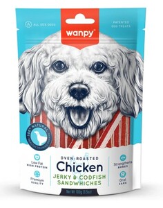 Wanpy Dog Курица с треской в форме сэндвича, Ванпи Дог