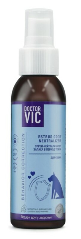 Спрей Doctor VIC нейтрализатор запаха в период течки, Доктор Вик