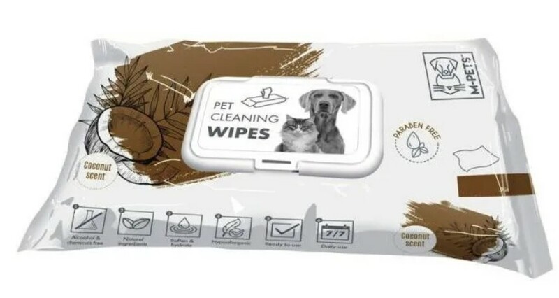 Влажные салфетки M-Pets с запахом кокоса, M-Петс