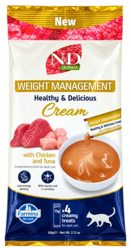 Farmina N&D Quinoa Cat Weight Management Лакомство крем-суп для контроля веса, Фармина