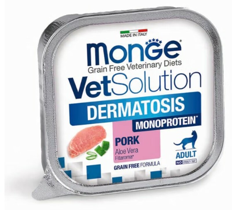 Monge VetSolution Cat Dermatosis паштет для кошек при заболеваниях кожи, Монж